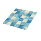 Waikiki Beach Blue 2" Mixed Squares Glass Tile | Tile Club