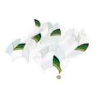 Botanical Waves Green Glass and Marble Mosaic Tile | Tile Club