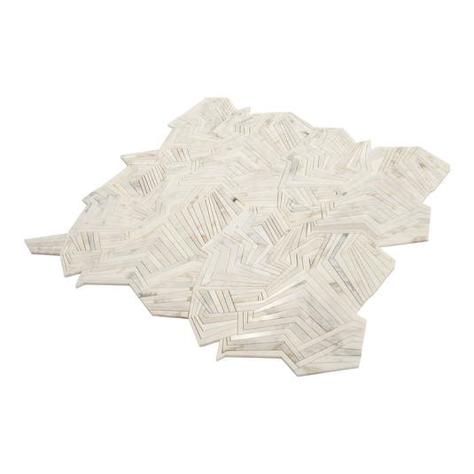 Angular Calacatta Gold Marble Mosaic Tile | Tile Club