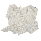 Angular Calacatta Gold Marble Mosaic Tile | Tile Club
