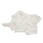 Angular Calacatta Gold Marble Mosaic Tile | Tile Club