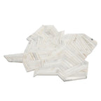 Angular Calacatta Gold Marble Mosaic Tile | Tile Club