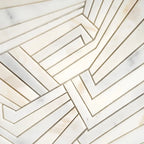 Angular Calacatta Gold Marble Mosaic Tile | Tile Club