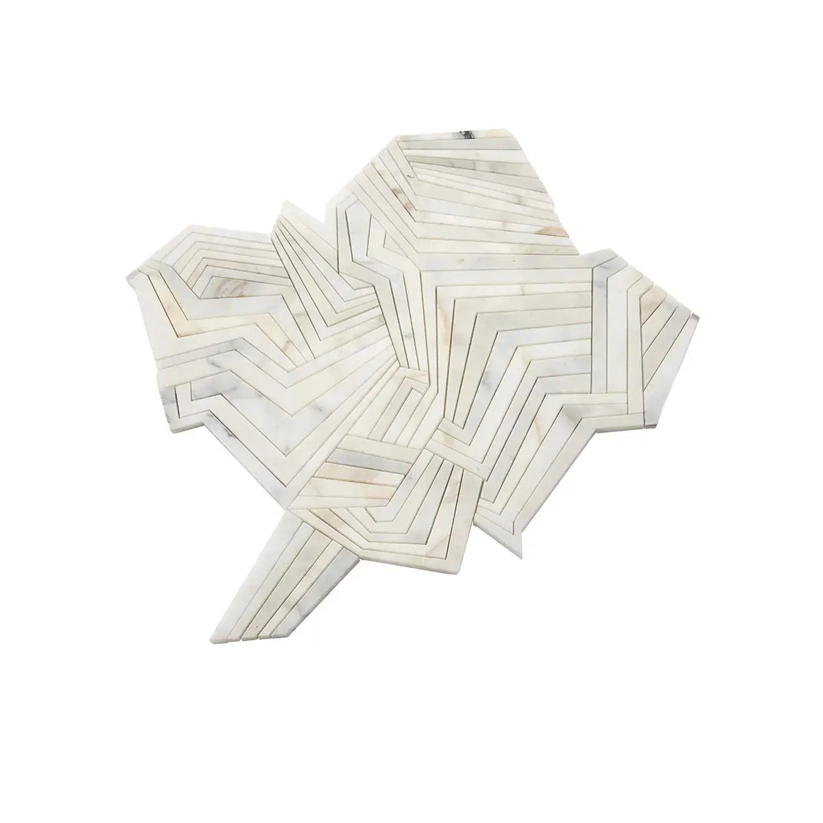 Angular Calacatta Gold Marble Mosaic Tile | Tile Club