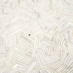 Angular Calacatta Gold Marble Mosaic Tile | Tile Club