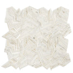 Angular Calacatta Gold Marble Mosaic Tile | Tile Club