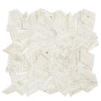 Angular Calacatta Gold Marble Mosaic Tile | Tile Club