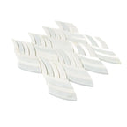 Sail Azul Cielo Etched and Imperial White Marble Mosaic Tile | Tile Club