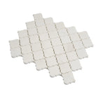 Thassos Marble Mini Arabesque Mosaic Tile | Tile Club