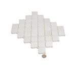 Thassos Marble Mini Arabesque Mosaic Tile | Tile Club
