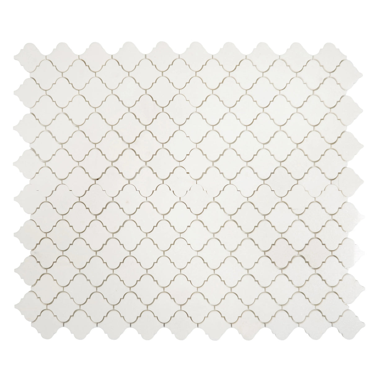 Thassos Marble Mini Arabesque Mosaic Tile | Tile Club
