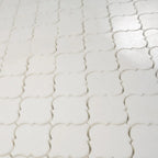 Thassos Marble Mini Arabesque Mosaic Tile | Tile Club