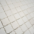 Thassos Marble Mini Arabesque Mosaic Tile | Tile Club