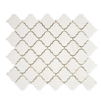 Thassos Marble Mini Arabesque Mosaic Tile | Tile Club