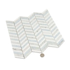 Blue and White Chevron Marble Mosaic Tile | Tile Club