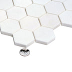 2" Thassos Marble Hexagon Tile Honed | Tile Club