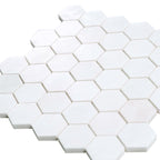 2" Thassos Marble Hexagon Tile Honed | Tile Club