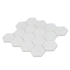 3" Thassos Marble Hexagon Tile Honed | Tile Club
