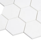 3" Thassos Marble Hexagon Tile Honed | Tile Club