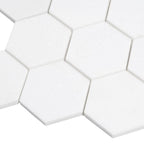 3" Thassos Marble Hexagon Tile Honed | Tile Club