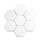 4" Thassos Marble Hexagon Tile Honed Sample