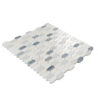 Blue and White Mini Picket Marble Mosaic Tile | Tile Club