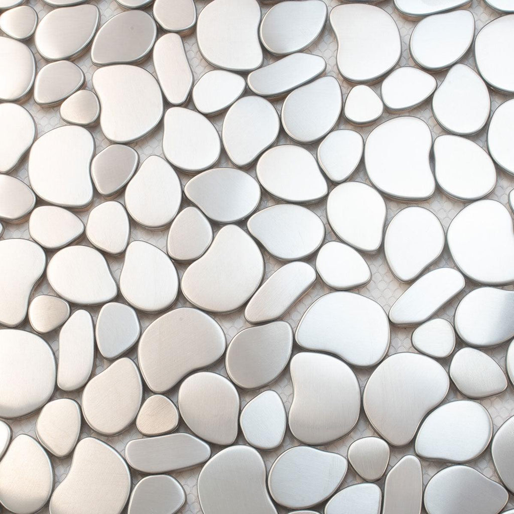 Stainless Steel Pebble Metal Mosaic Tile | Tile Club