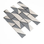 Gray Deco Brick Glass Mosaic Tile | Tile Club