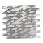 Gray Deco Brick Glass Mosaic Tile | Tile Club