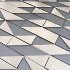 Gray Deco Brick Glass Mosaic Tile | Tile Club
