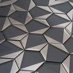 Gray Deco Hex Glass Mosaic Tile | Tile Club