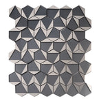Gray Deco Hex Glass Mosaic Tile | Tile Club