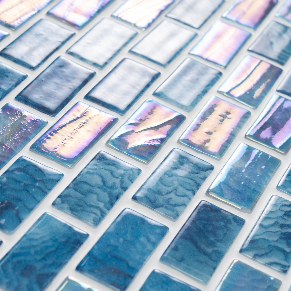 Alimia Sea Recycled Glass Brick Mosaic Tile | Tile Club