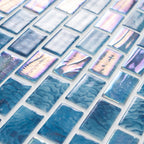 Alimia Sea Recycled Glass Brick Mosaic Tile | Tile Club
