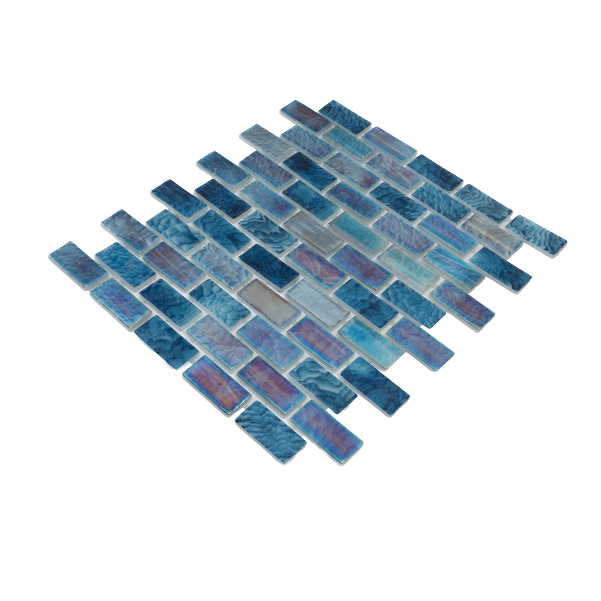 Alimia Sea Recycled Glass Brick Mosaic Tile | Tile Club