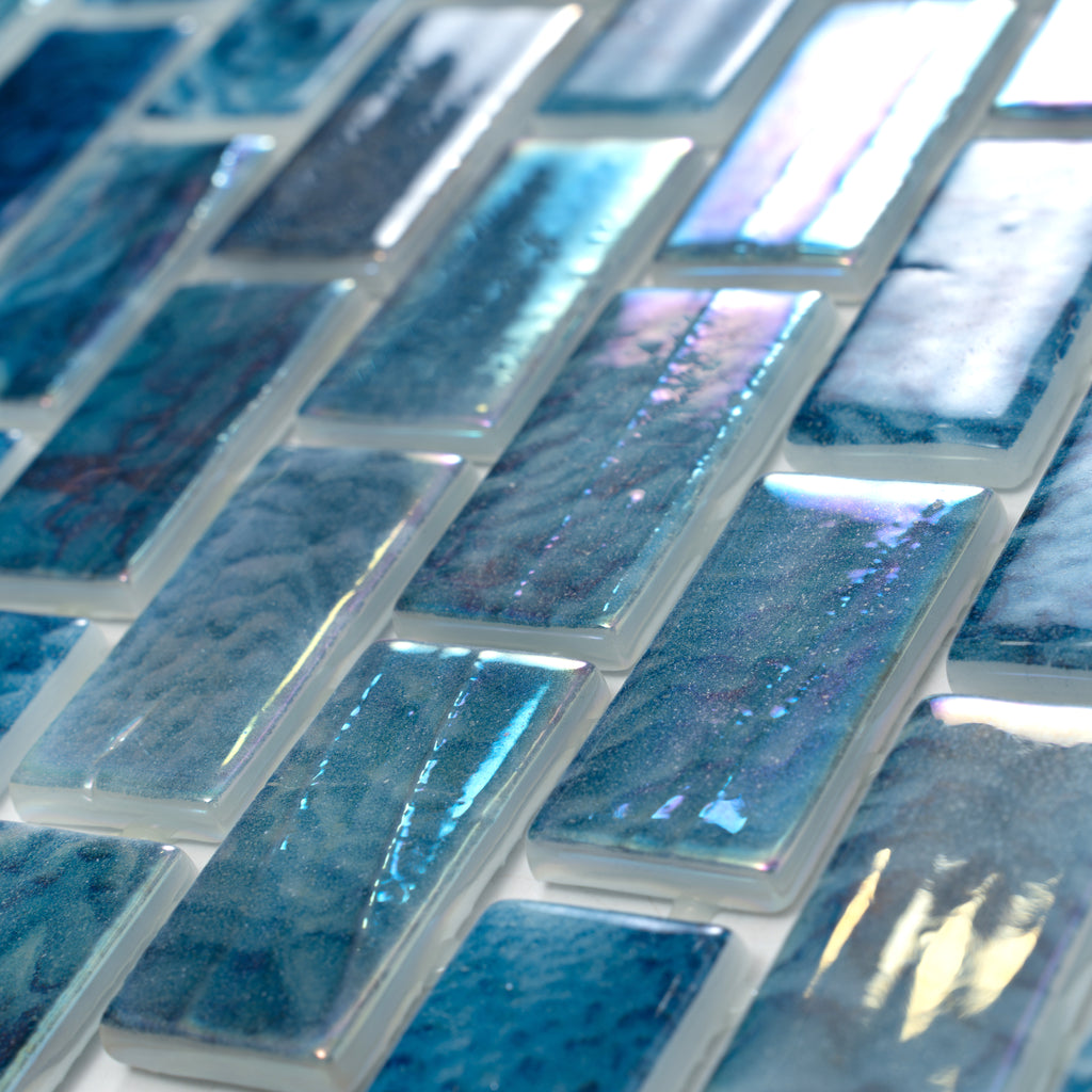 Alimia Sea Recycled Glass Brick Mosaic Tile | Tile Club