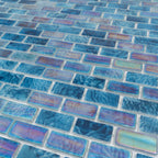 Alimia Sea Recycled Glass Brick Mosaic Tile | Tile Club