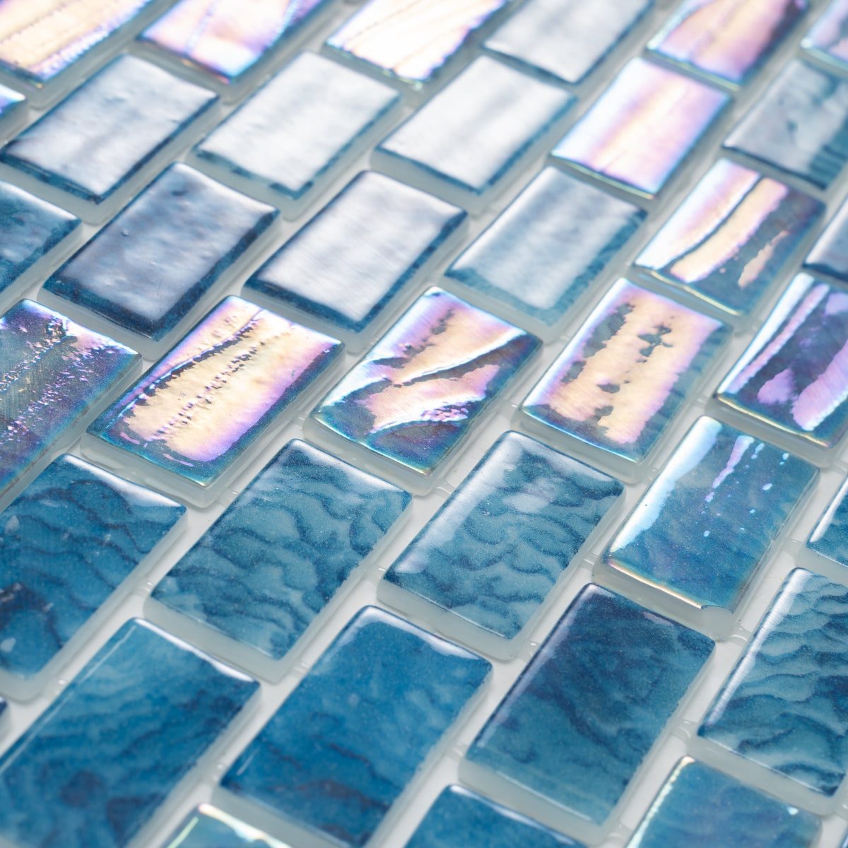 Alimia Sea Recycled Glass Brick Mosaic Tile | Tile Club