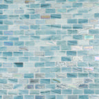 Alimia Sky Recycled Glass Brick Mosaic Tile | Tile Club