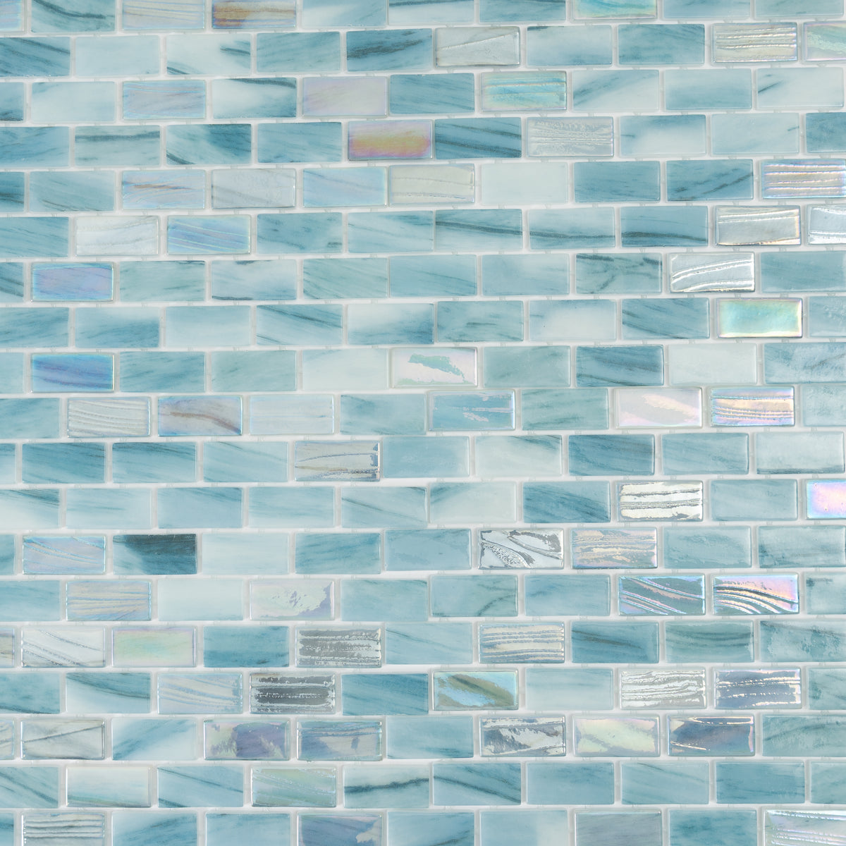 Alimia Sky Recycled Glass Brick Mosaic Tile | Tile Club