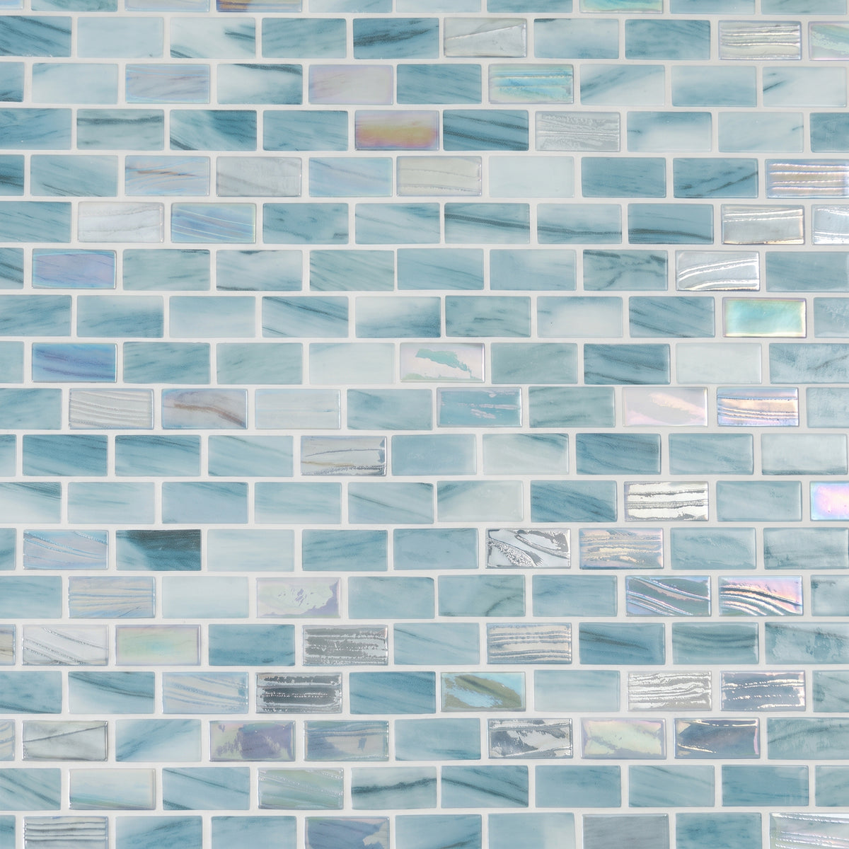 Alimia Sky Recycled Glass Brick Mosaic Tile | Tile Club