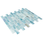 Alimia Sky Recycled Glass Brick Mosaic Tile | Tile Club