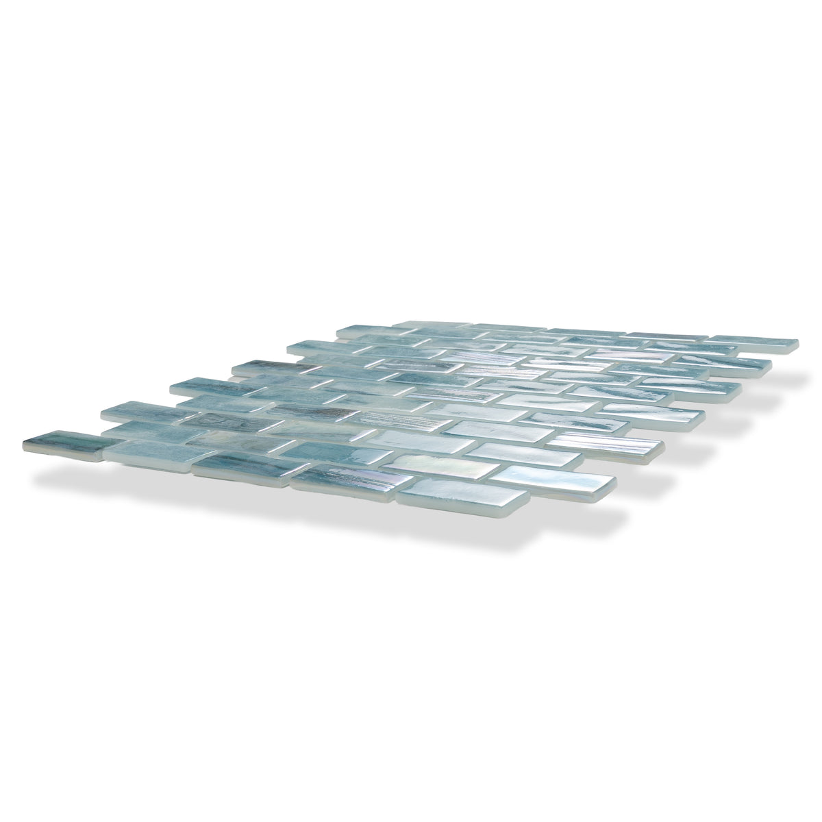 Alimia Sky Recycled Glass Brick Mosaic Tile | Tile Club