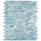 Alimia Sky Recycled Glass Brick Mosaic Tile | Tile Club