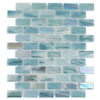 Alimia Sky Recycled Glass Brick Mosaic Tile | Tile Club