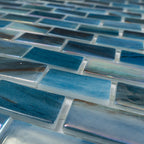 Alimia Twilight Recycled Glass Brick Mosaic Tile | Tile Club