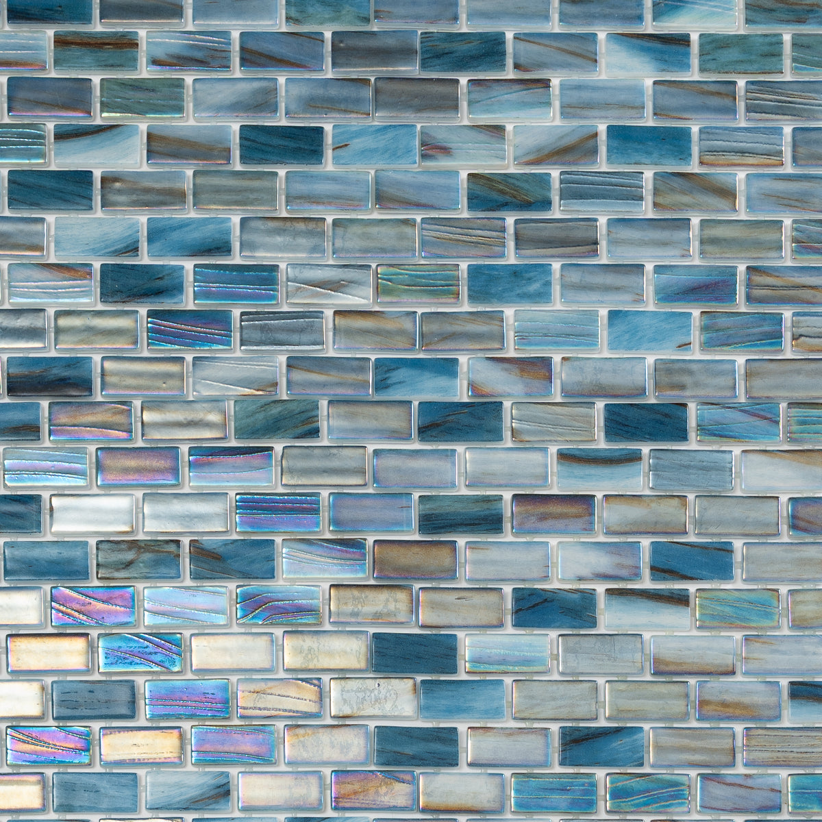 Alimia Twilight Recycled Glass Brick Mosaic Tile | Tile Club