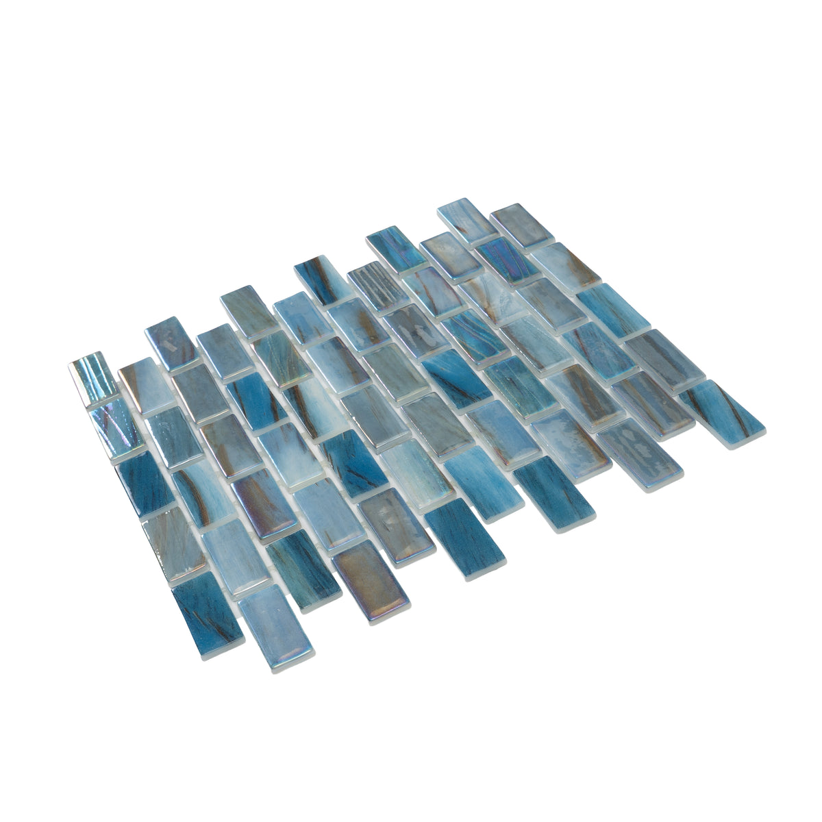 Alimia Twilight Recycled Glass Brick Mosaic Tile | Tile Club