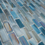 Alimia Twilight Recycled Glass Brick Mosaic Tile | Tile Club