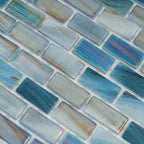 Alimia Twilight Recycled Glass Brick Mosaic Tile | Tile Club